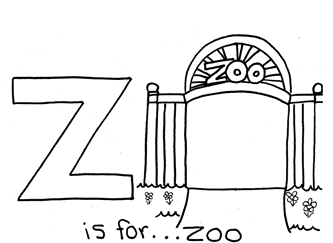 Letter Z coloring page